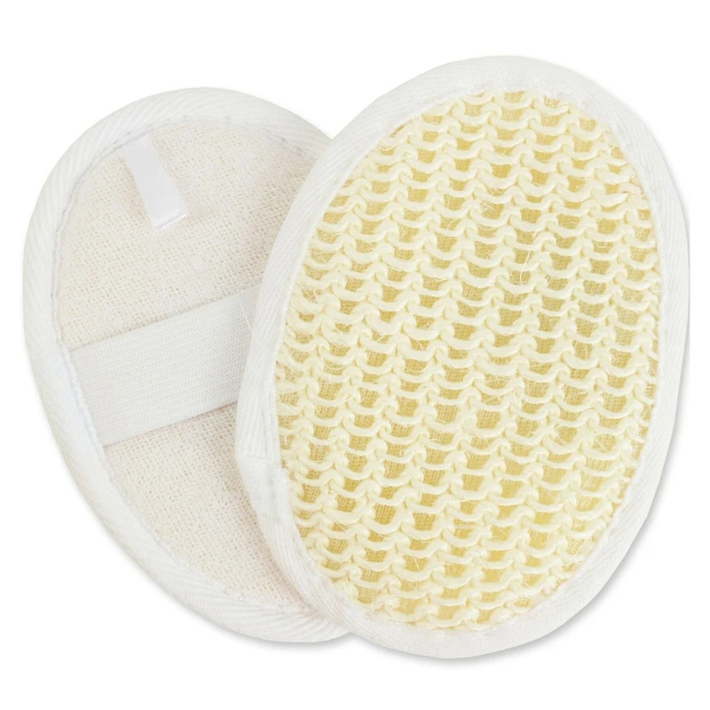 1Pcs Bath Brush Cotton Linen Elliptical Scrubber Shower Disposable Body Cleaning Exfoliating Massage Bathroom Hotel Supplies