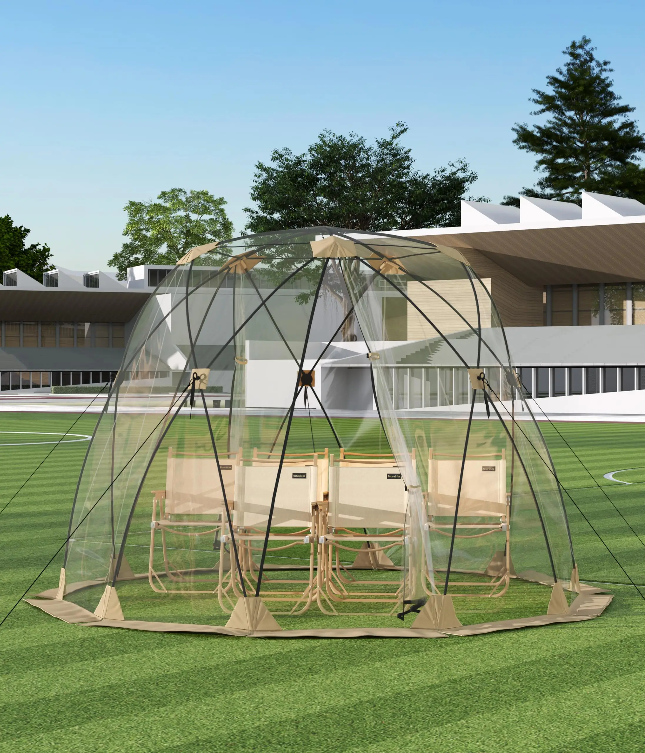 Carpa Iglú de Jardín para 4-6 Personas con Diseño Impermeable y ,Carpa Burbuja Desplegable para Exteriores de 10x10 pies