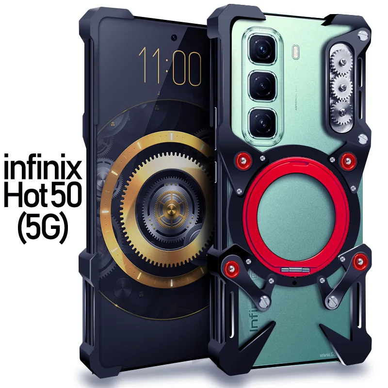 Luxury Zimon New Thor Heavy Duty Armor Metal Aluminum Phone Case For Infinix Zero 40 30 Hot 60 50 Pro+ Back Fundas Coques Bumper
