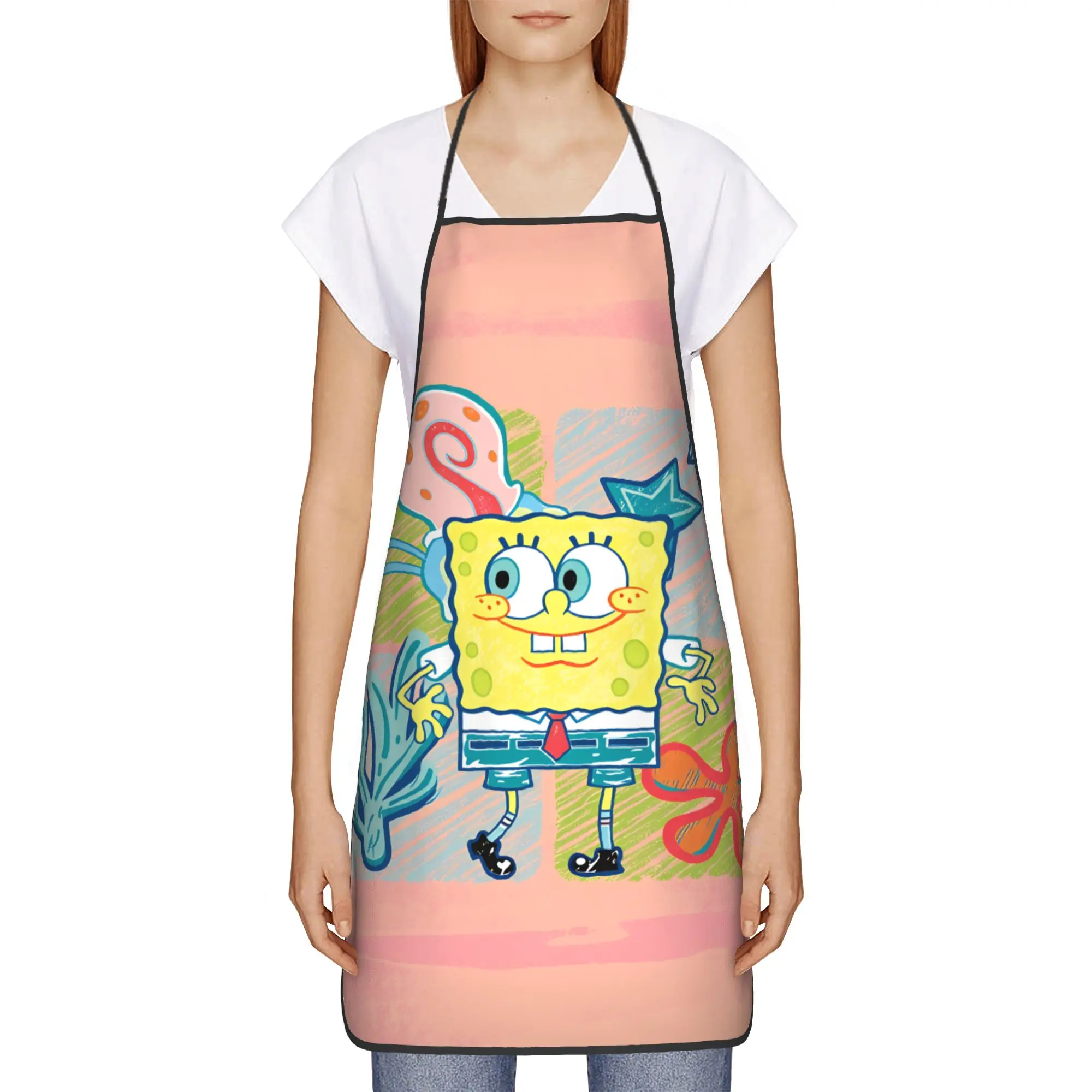 

Фартук S-Spongebobs: милый фартук для барбекю, маникюра и кухни без кармана