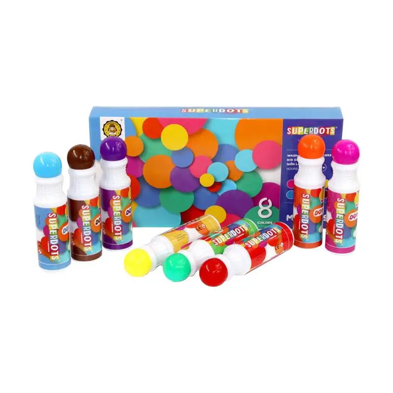 

Washable Dot Markers Art Paint Kit For Toddler Activities Fun And Erasable Coloring Pens Dry Erase Markers For Kids