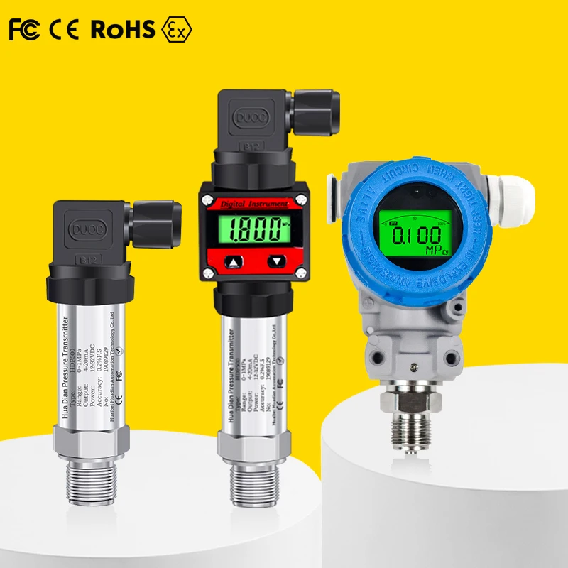 High Accuracy Atmospheric Pressure Transmitter 0-16 bar Led Pump Pressure Transducer Food Grade Anti-corrosive Pressure Sensor