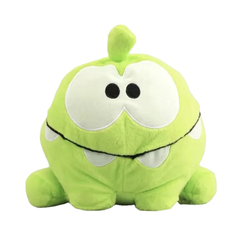 Animal de peluche de rana verde para niños, juguete de dibujos animados, juego caliente, corte la cuerda Om Nom, 20cm, regalo de cumpleaños