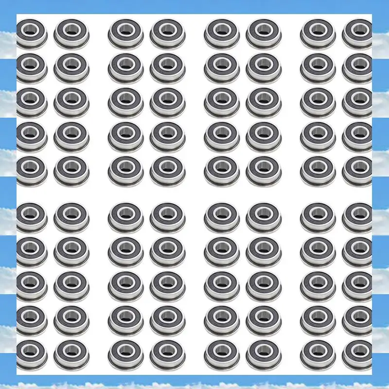 

A11I 80Pcs F695-2RS Bearing 5X13x4mm Flanged Miniature Deep Groove Ball Bearings F695RS For VORON Mobius 2/3 3D Printer