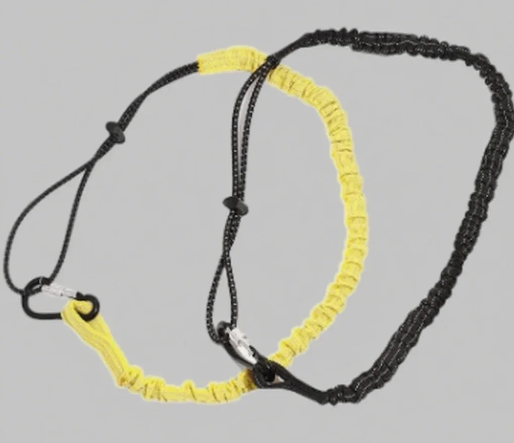 Durable Safety Bungee Tether Lanyard With Carabiner, Anti Falling Protection Rope for Camping Working and Aerial Climbing Use