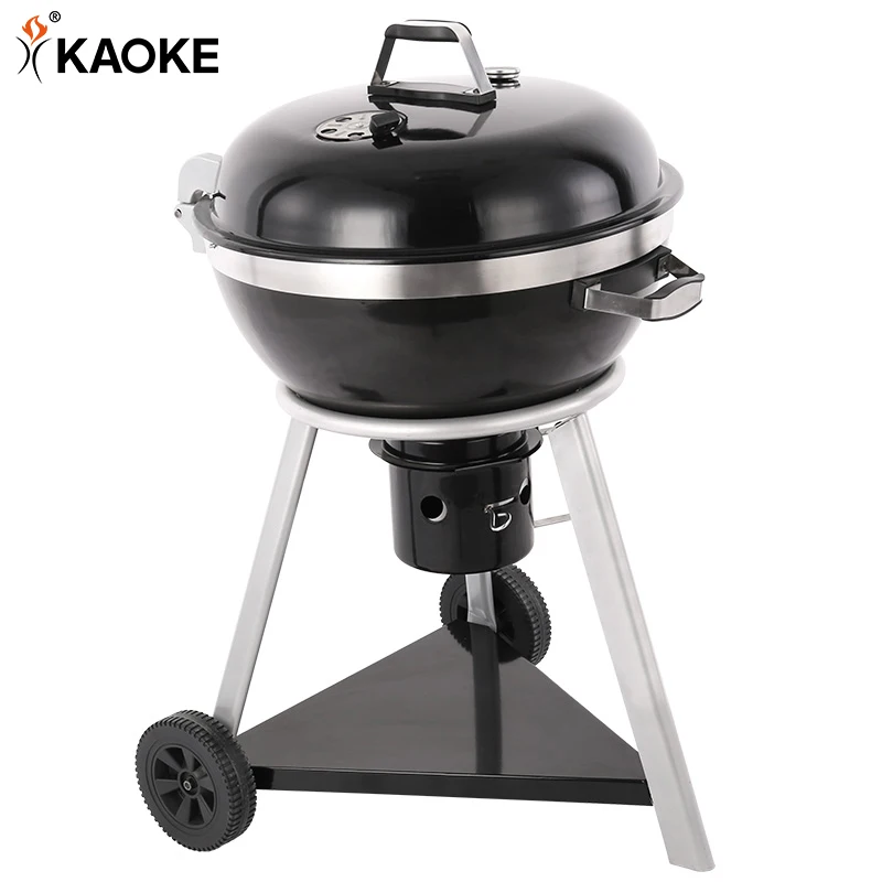 18 Inch Portable Round Charcoal Kettle Grill For Outdoor Camping Backyard BBQ