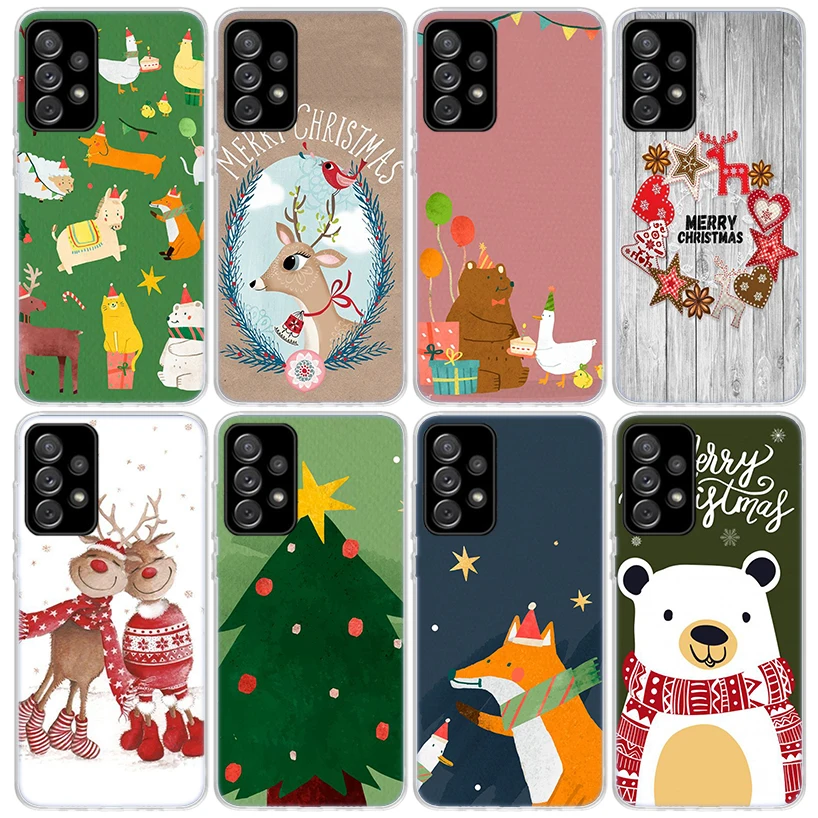 Christmas Gift Happy New Year Soft Silicone Phone Case For Samsung Galaxy A50S A51 A70 A71 A41 A31 A21S A11 A10S A20E A30S A40