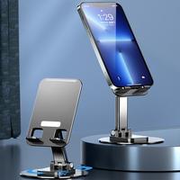 360° Rotation Desktop Phone Holder Stand For iPhone iPad Adjustable Tablet Foldable Table Mobile Phone Desk Metal Stand Holder