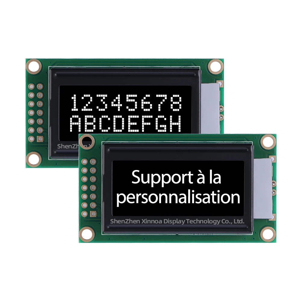 In Voorraad Directe Verzending Meertalige Module 02*8 Lcd 14Pin 58X32Mm Oranje Lichtzwarte Letters Europese 0802b-2 3.3V Lcd Module