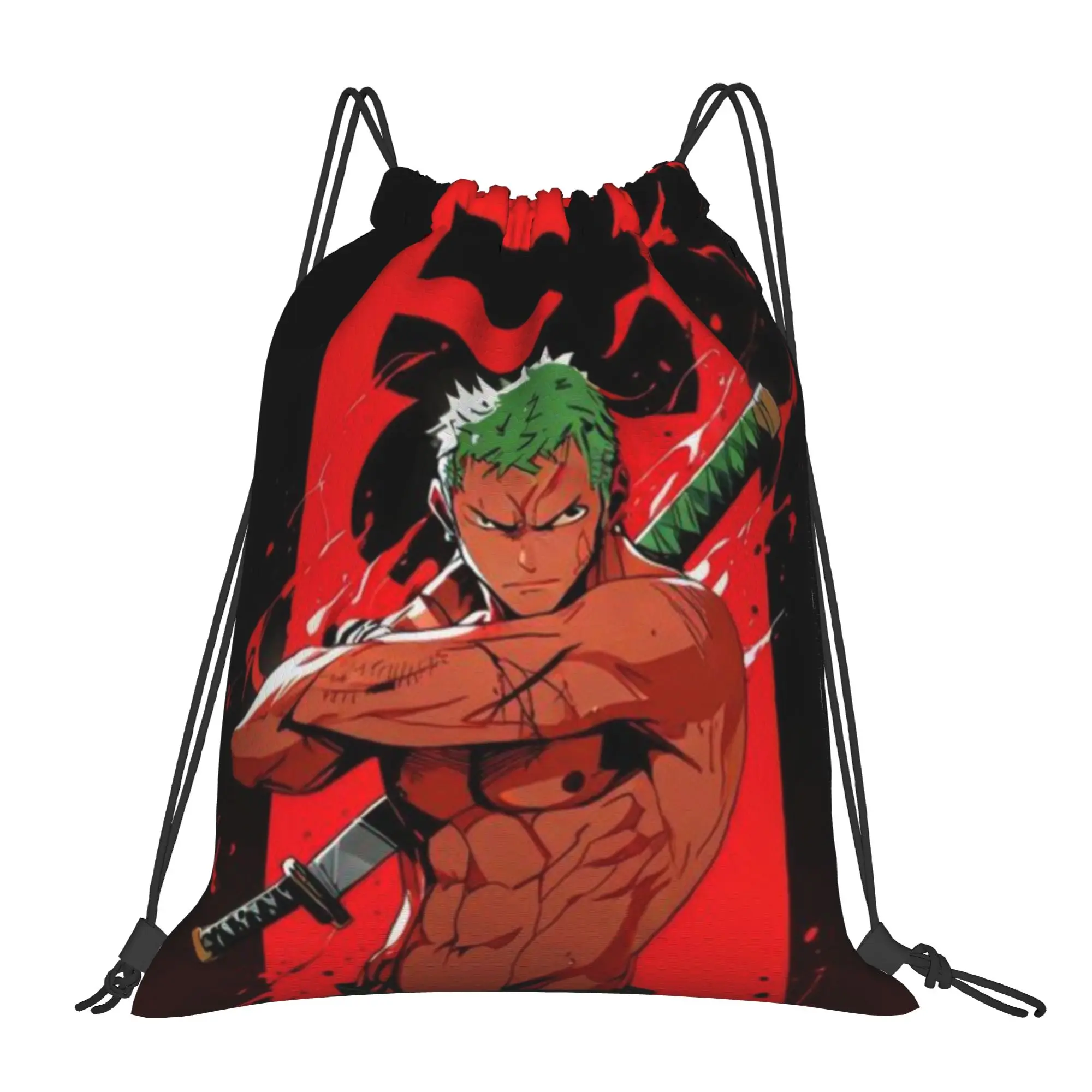 

Портативный дорожный рюкзак-мешок на шнурке «Король пиратов» из аниме One Piece, рюкзак для езды на велосипеде, сумка-мешок для спортивной обуви