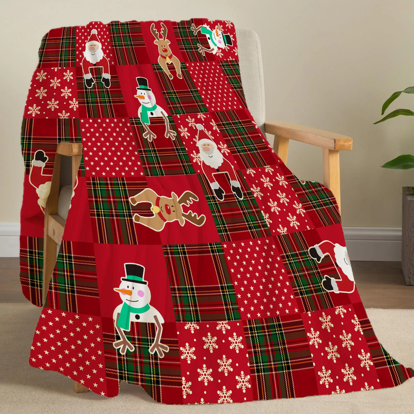 

Christmas Creative Throw Blanket Flannel Print Super Soft Cozy Sofa Nap Home Blanket Perfect Home Gift for Her