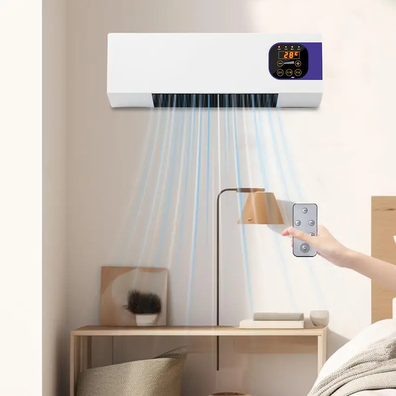 Climatiseurs Muraux de 2000W avec Télécommande, Réchauffeur d'Hiver, Petit Refroidissement Multifonctionnel