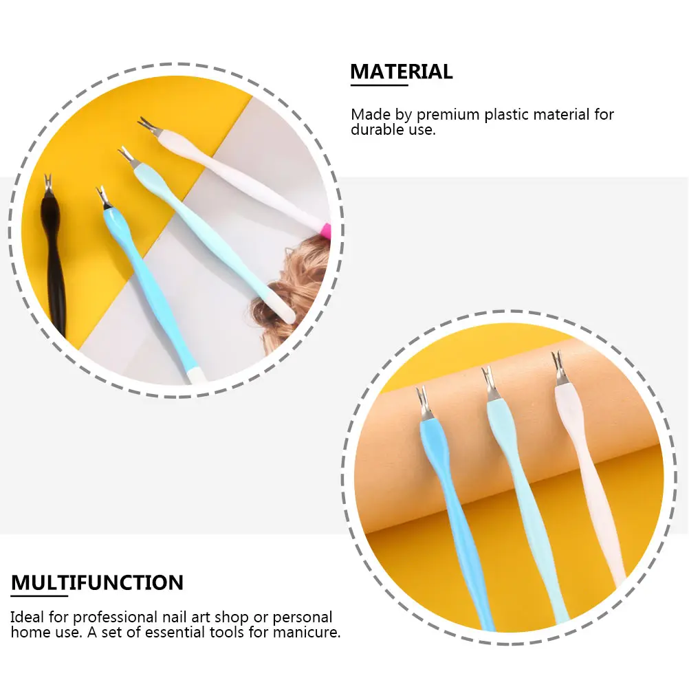 

15pcs Cuticle Remover Dead Skin Plastic Nail Trimmers Portable Manicure Tools for Home Professional Use Gift
