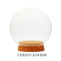 Clear Glass Dome Valentine's Day Decoration Glass Dome with Base Glass Cloche Ball Jar Dome for Tabletop Wedding Office Decor