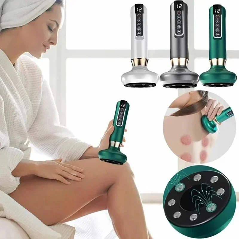 

Electric Scraping Instrument with 6-speed Adjustable Cupping and Timed Design for Whole Body Dredging and Massage Posture stick