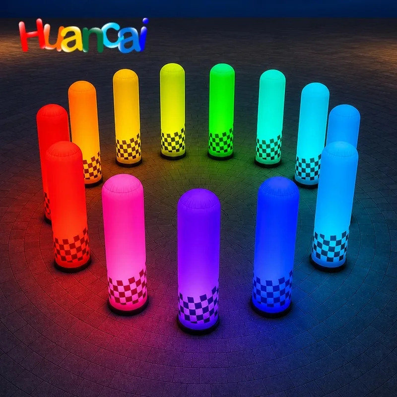 Hot Sale Pillar Trade Show Eye Catching Customized Advertising Inflatables Column Waterproof Manual Air Pump Outdoor Events