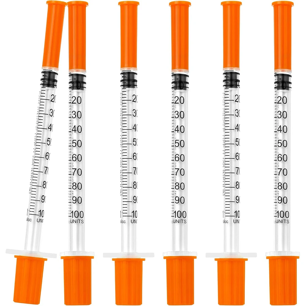 400/600 Stück 1ml 0,5ml Einwegspritze für Haustiere, Hunde, Katzen, Plastik-Veterinärspritze mit Nadeln, Medizinbedarf – Detail 6