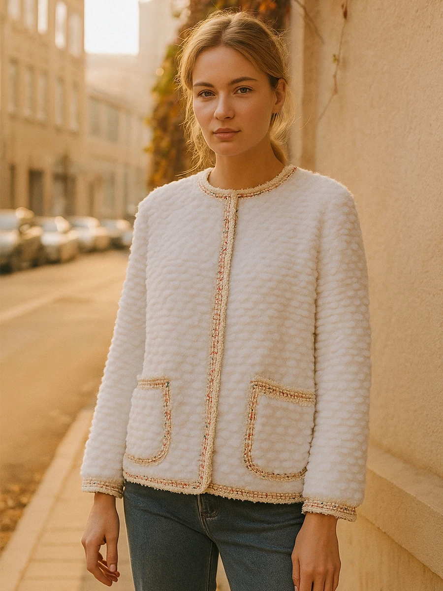 HDHOHR 2025 Nowe płaszcze z naturalnej futry mink dla kobiet, dzianinowe płaszcze z mink, kurtki z futrzanym kołnierzem ze skóry, ciepłe zimowe płaszcze futrzane dla kobiet