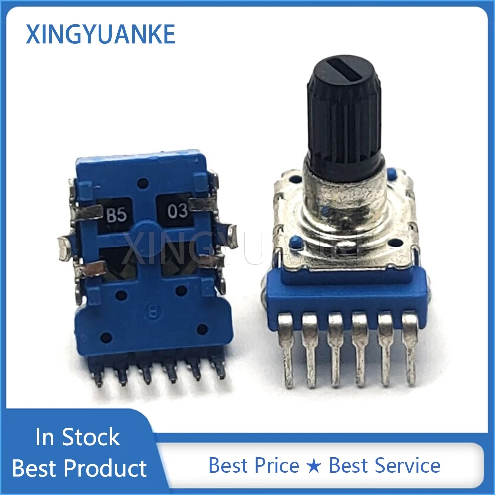 2PCS E3100 Speaker A10K B50K Flower Shaft Length 13MM Volume Adjustment Switch A103 B503 Bass Potentiometer 6-Pin