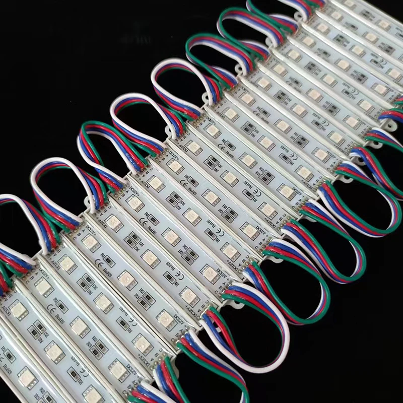 20Pcs LED Module Light Box 5050 Patch Lamp IP65 Waterproof White Warm RGB Super Backlight Decoration Bar Logo Advertising Signs