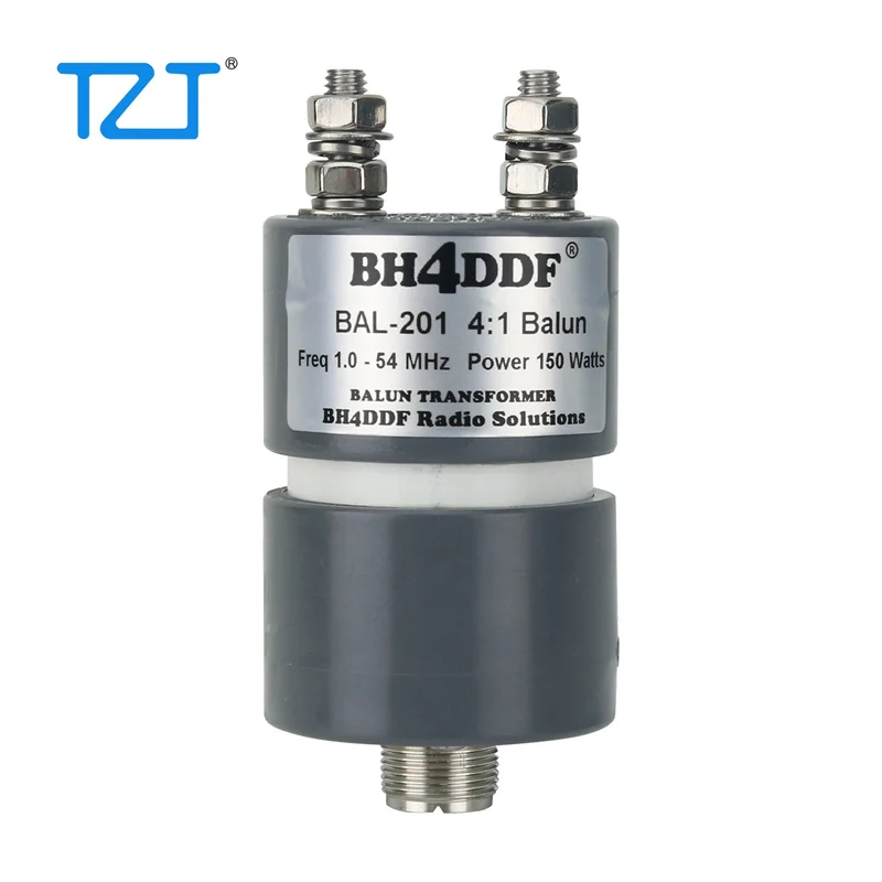 

TZT BH4DDF BAL-201 Коротковолновый балун 4:1 200 Ом Водонепроницаемый антенный балун-трансформатор 1-54 МГц 150 Вт SSB/PEP 250 Вт