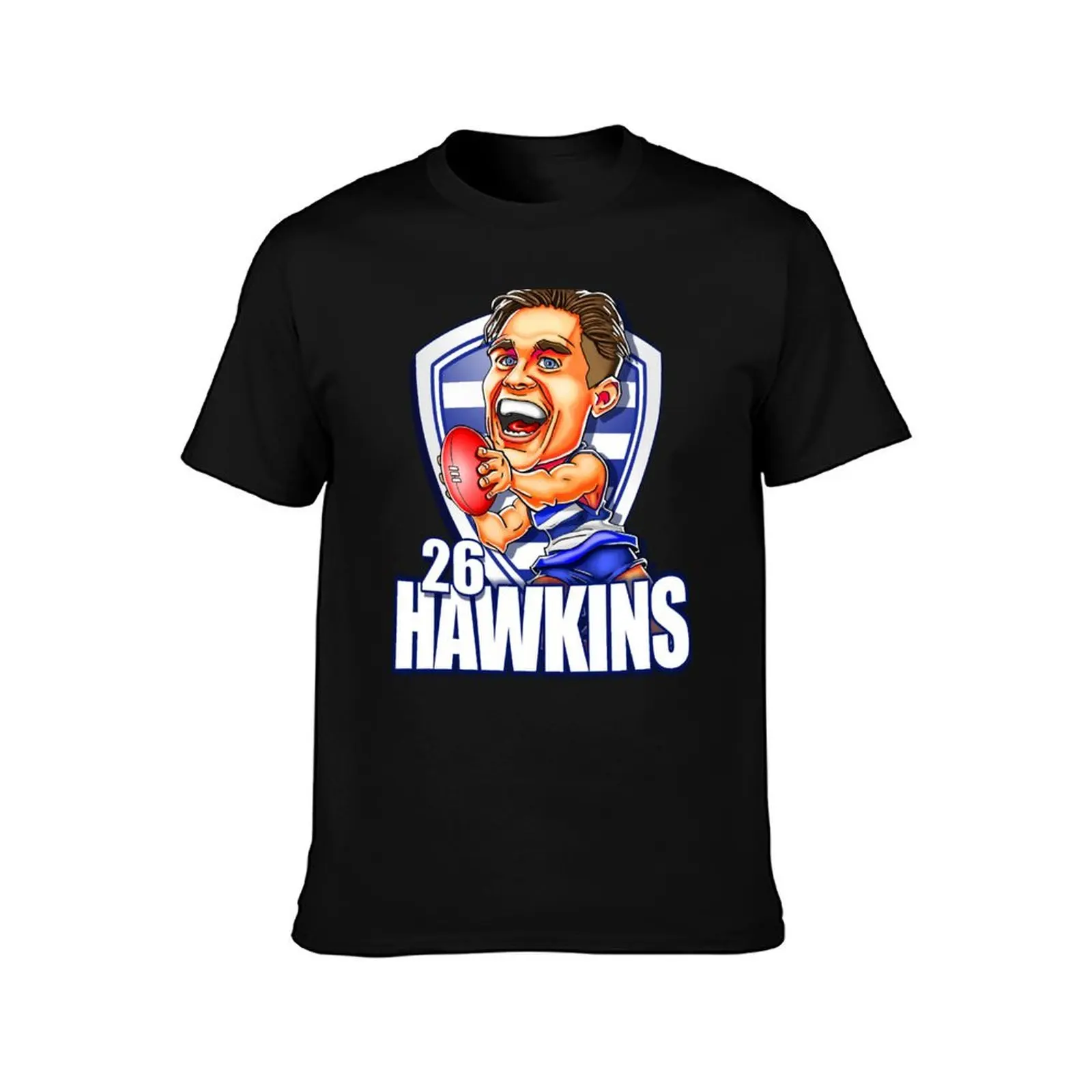 Tom Hawkins cartoon - AFL T-Shirt anime figures vintage t shirts new edition men t shirt