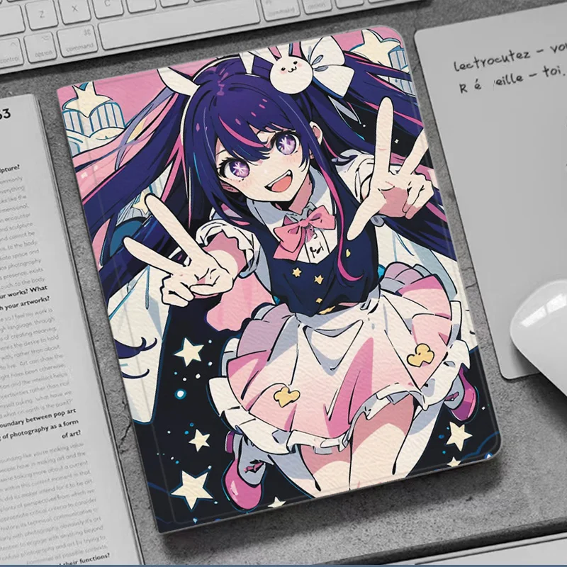 

OSHI NO KO аниме Hoshino искусственная кожа для iPad 10,2 7-й 8-й 9-й 10-й Air 2 3 4 Mini 1 3 5 6 чехол Роскошный силиконовый iPad Pro 11 10,9 9,7
