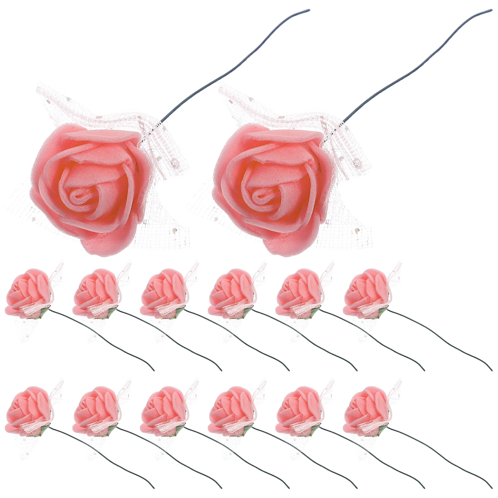 

144Pcs Mini Rose Head Artificial Fake Flower for Wedding Party DIY Craft Making Decoration Fake Flower Mini Rose Head