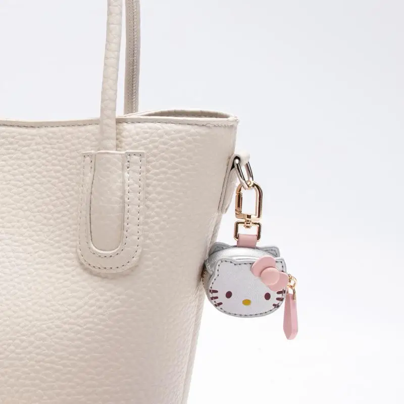 Kawaii Sanrio Hello Kitty Cute Cartoon Mini Bag with Pendant Hanging Anime Peripheral Keychain Christmas Holiday Gift for Girls