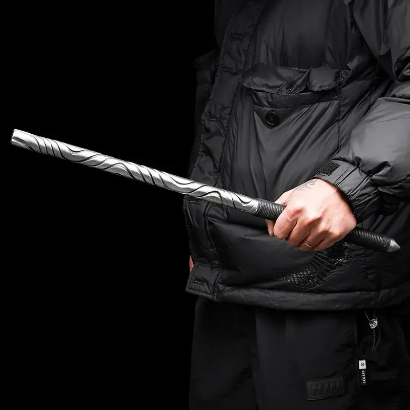 55CM Outdoor EDC acciaio ad alta resistenza arti marziali filippino solido bastone corto strumento di emergenza per auto