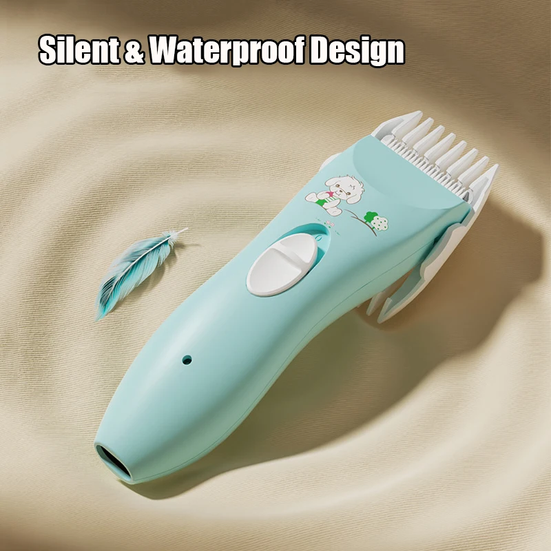 Ceramic Blade Baby Hair Clipper With Rechargeable Quiet Hair Trimmer For Boys Girls Waterproof Baby Hair Cutting Machine