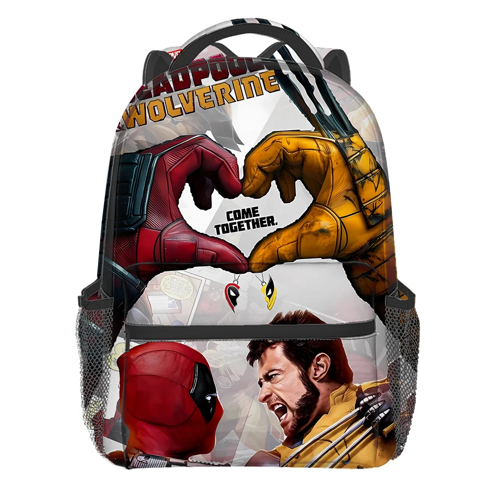 Deadpool Wolverine Boy School Backpack Marvels Movie Schoolbag Travel Outdoor Bag Cool Superhero Knapsack Portable Bags Gifts