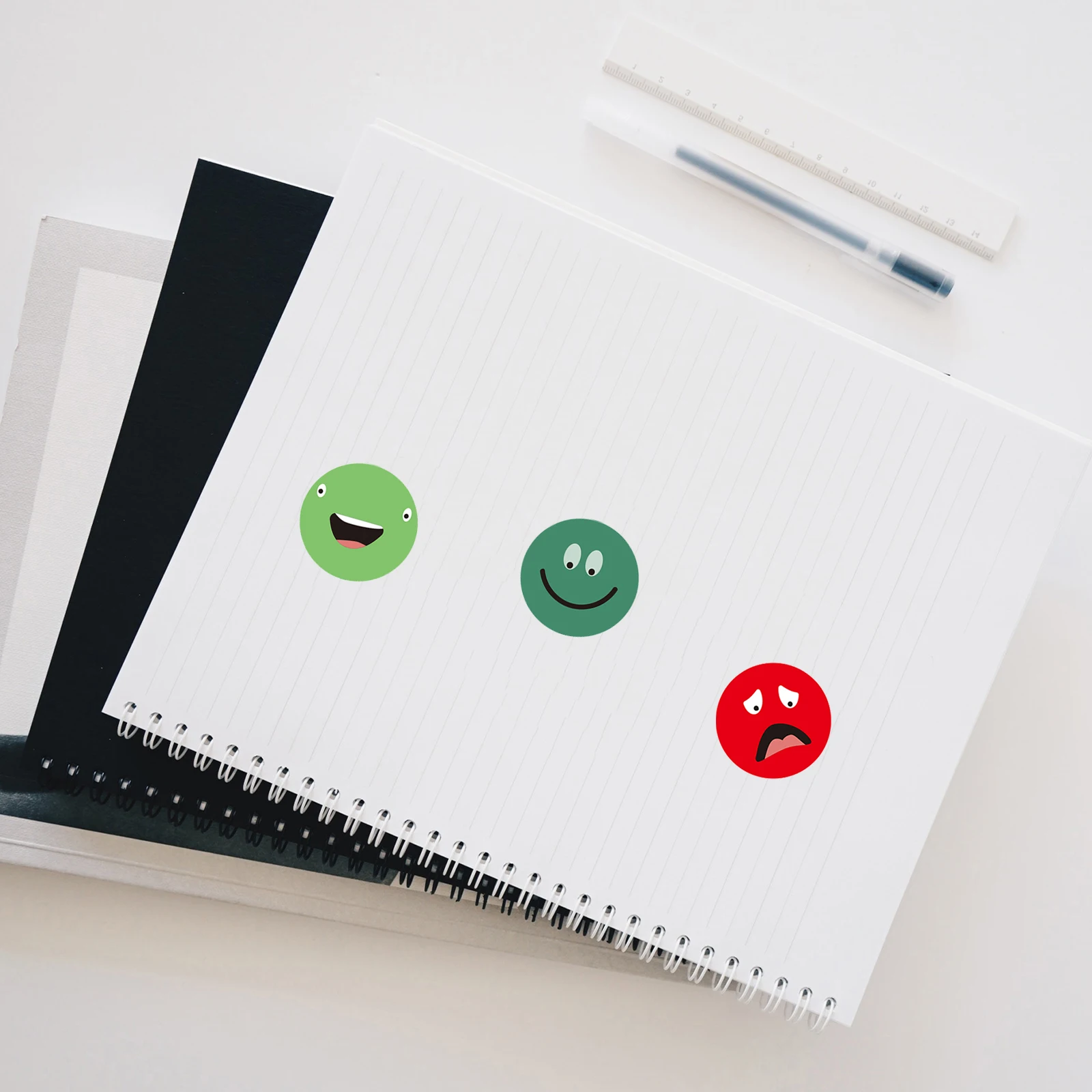 20 Large Sheets Per Pack, 480 Stickers Per Pack, 1In/2.5Cm Each, Various Colorful Cartoon Expression Round Stickers, Diverse Expressions, Emotion Expression Stickers