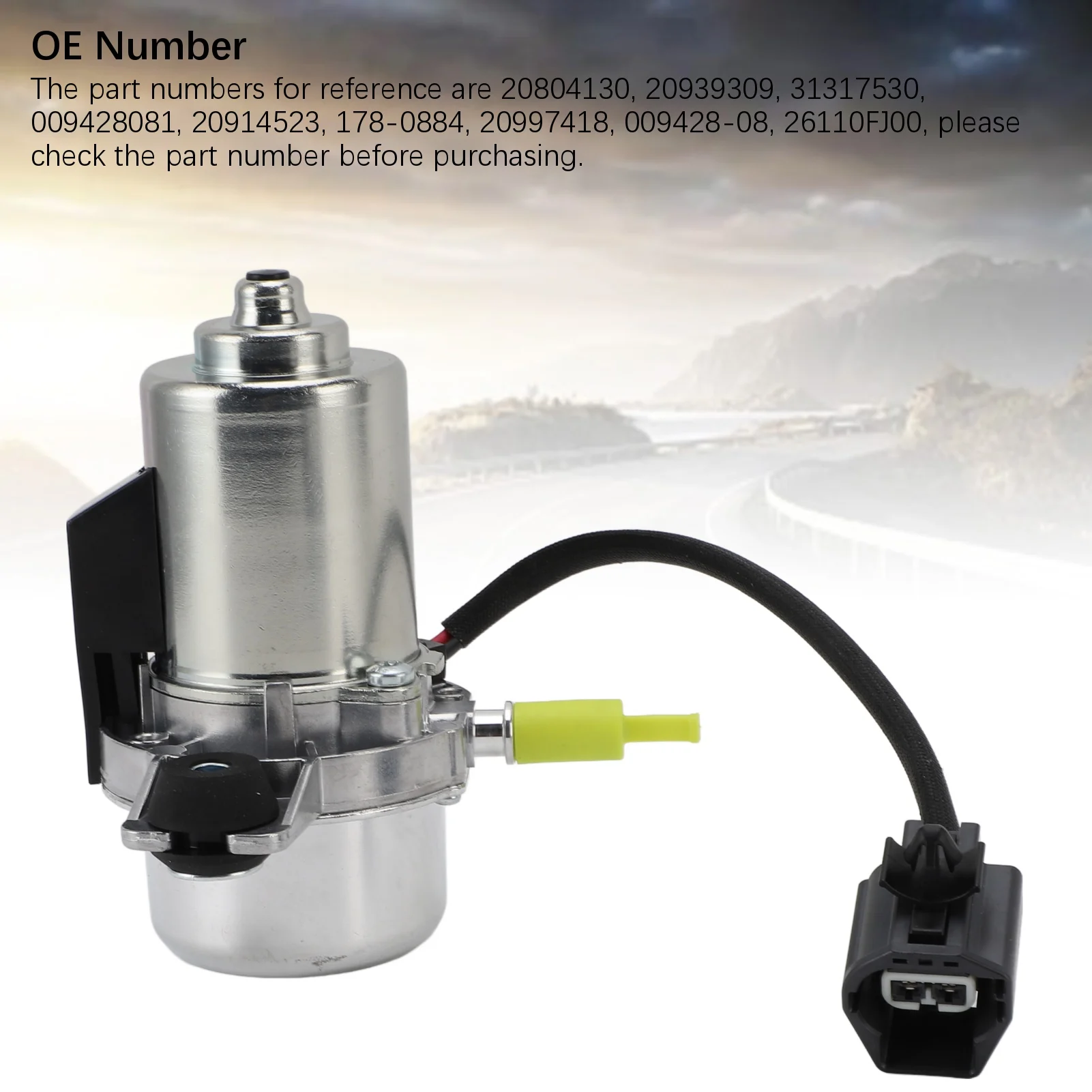 

Electric Brake Vacuum Pump 20804130 20939309 Brake Booster Auxiliary Pump Assembly Replacement for CTS STS 31317530 009428081