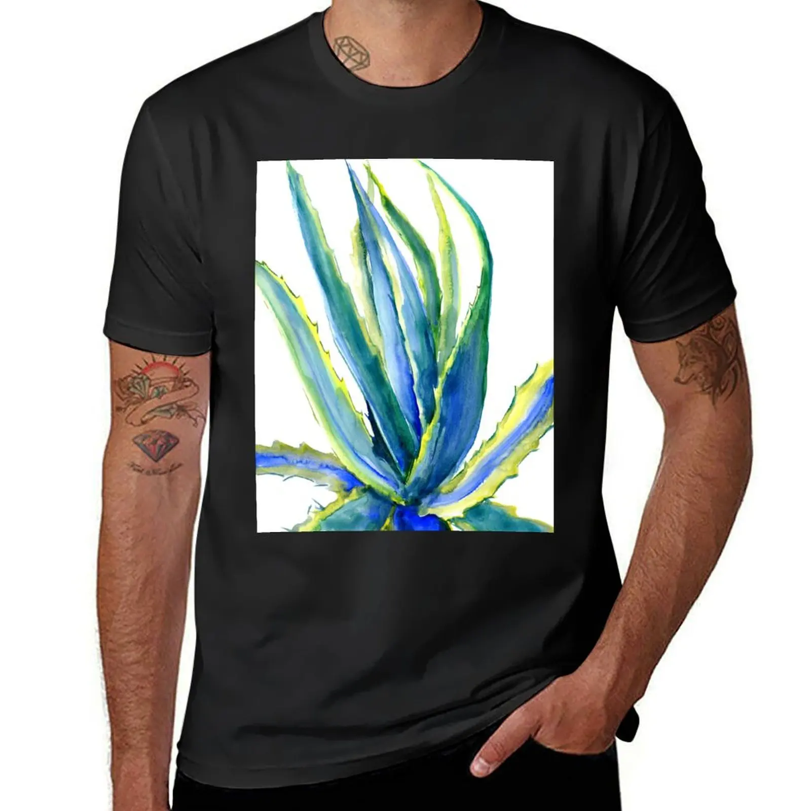 Agave T-Shirt plus size tops blanks heavyweight t shirts for men