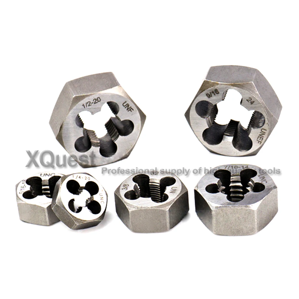 Imagem -02 - Mão Direita Unificou o Hexágono da Linha Morre Porcas Unc Unf 16 Encanta as Linhas de Corte Hexagonais dos Dados Porca Unc1 Unc5 16 a