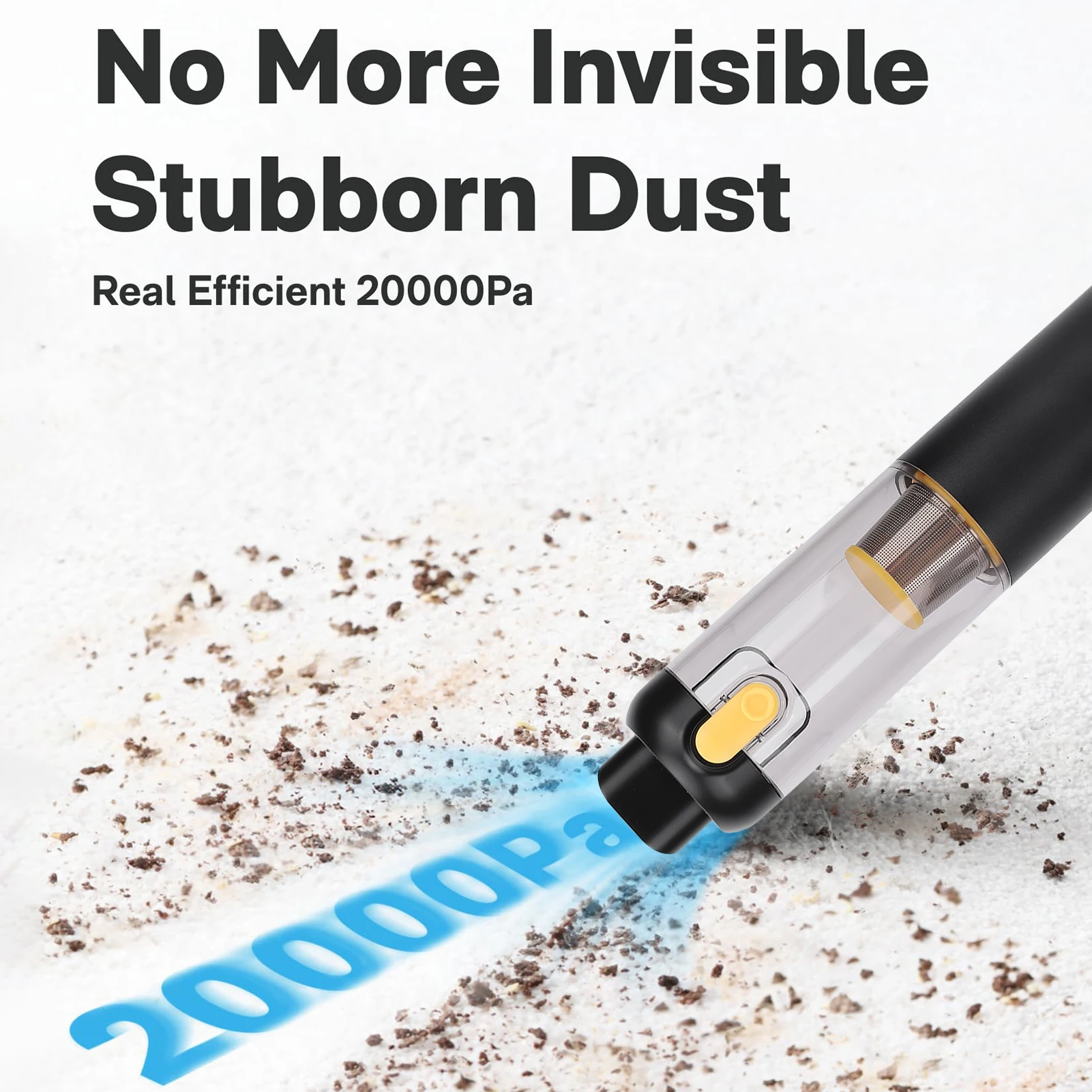 

Car Vacuum Cleaner Cordless Handheld Max 18000Pa Suction 4 in 1 Multi Functional Portable Vacuum for Home Car Office 30 Mins