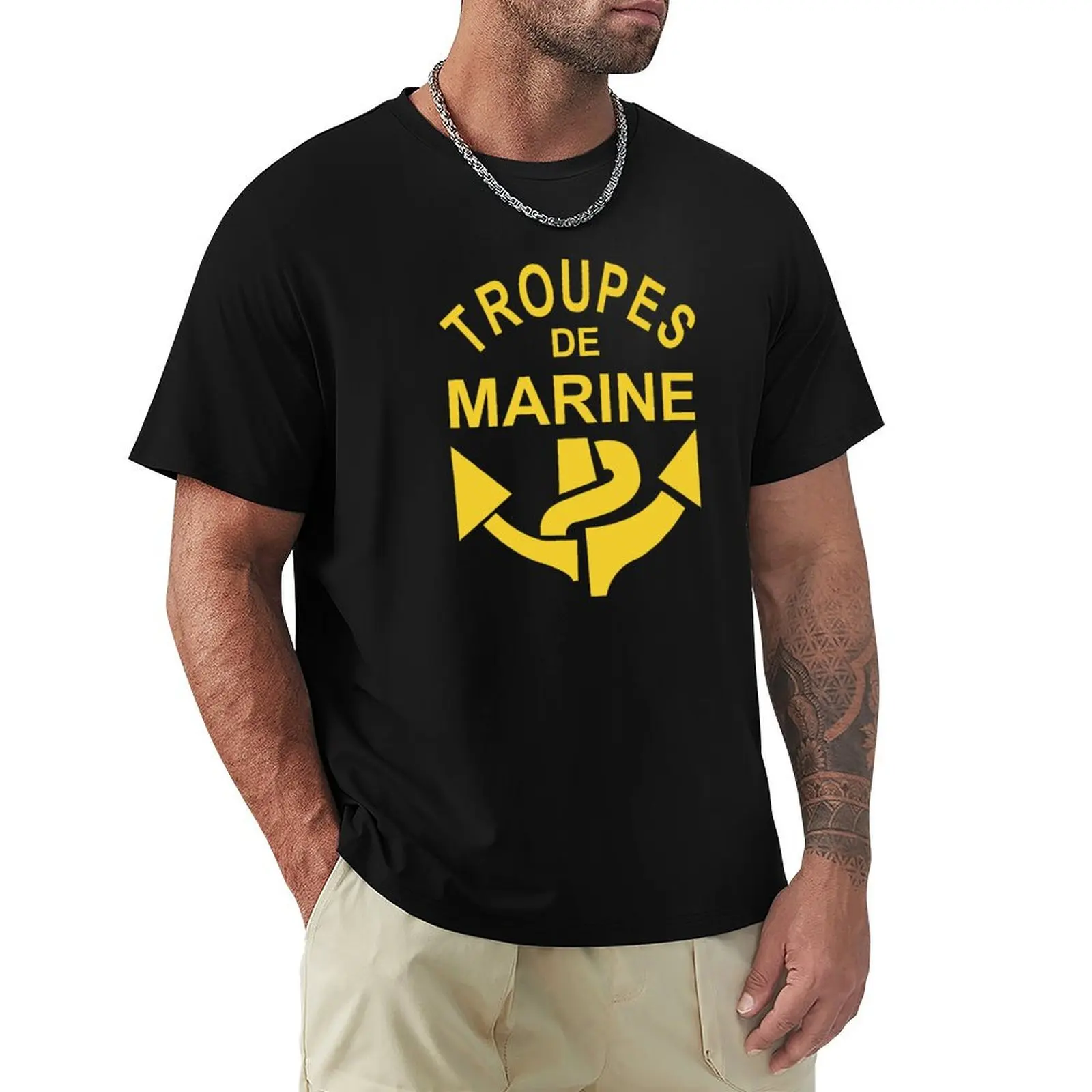 

French Army Navy Troops T-Shirt blue lock valentines clothes T-shirts man cute tops mens shirts graphic tee