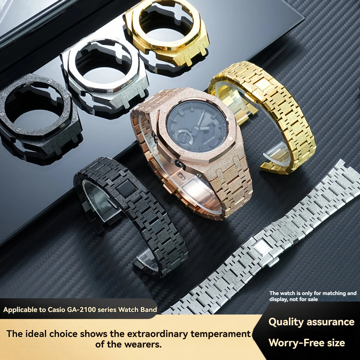 DIY Professional Upgrade Stainless Steel Case & Bracelet Set for Casio G-Shock GA-2100 'CasiOak',Metal Conversion Kit