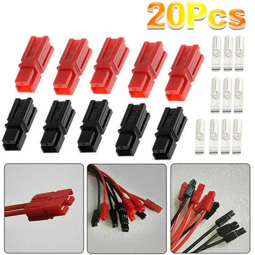 

5 Pairs 30 Amp Power Pole Red Black Connectors For Anderson Style Plugs Marine Power Connector Copper Terminals