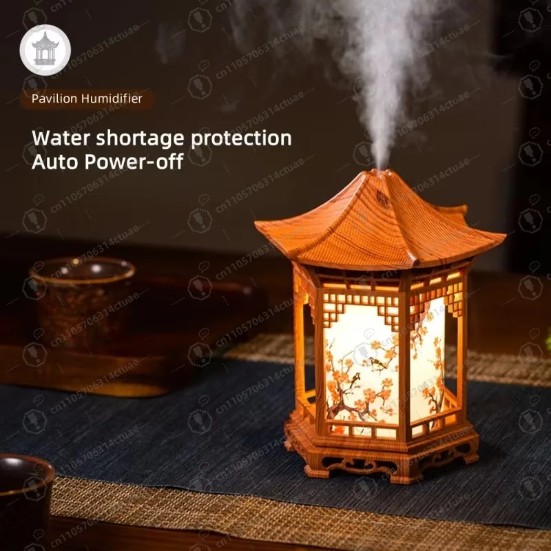 مرطب صغير على الطراز الصيني 160 مل USB مع ضوء ليلي مرطب لسطح المكتب بالرذاذ البارد بالموجات فوق الصوتية #6