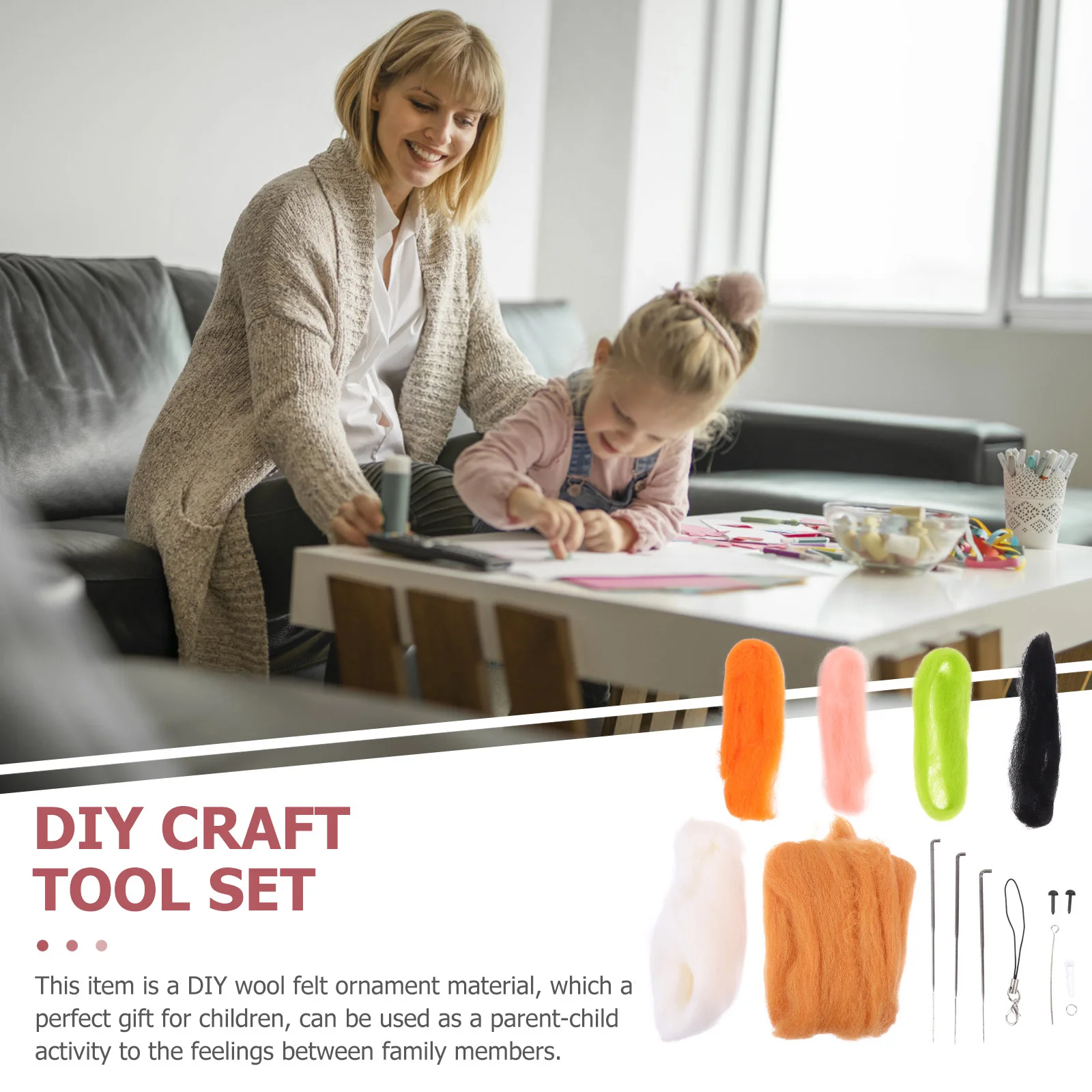 

1 set 1 Set Needle Felting Kits Lovely Animal Diy Craft Material Kit Wool Felt Making Supplies Beginner Felting Kit Handmade