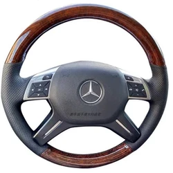 Hand-stitched Genuine Leather Steering Wheel Cover for Mercedes Benz G-Class W463 GL-Class X166 2013-2018 M-Class W166 2012-2015