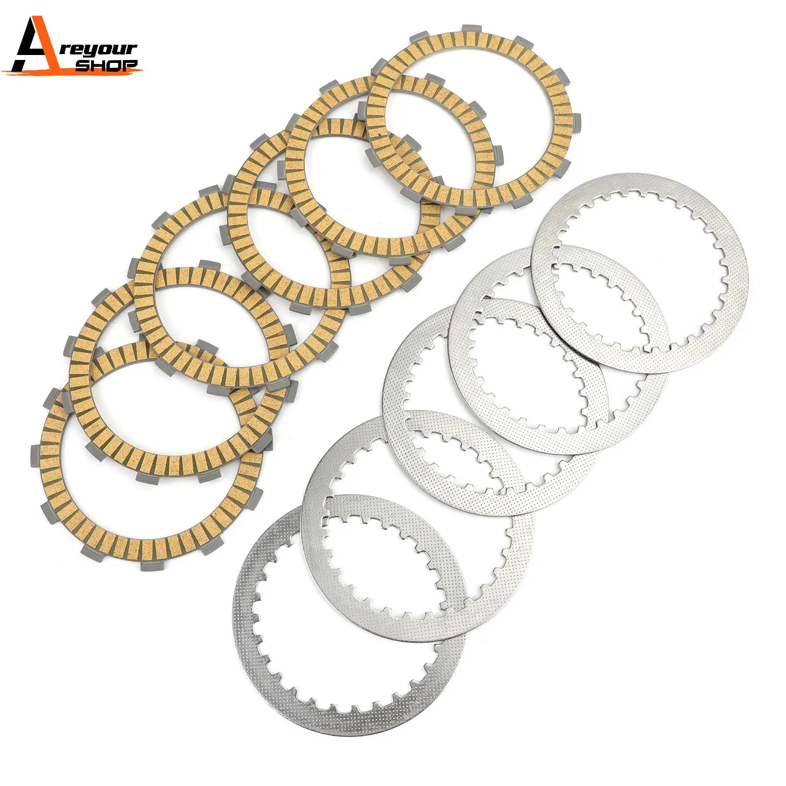 Areyourshop Clutch Kit Steel & Friction Plates fit for Honda CB500K CB550 CB550SC CB650SC 22201-KY2-000 22321-GHB-811