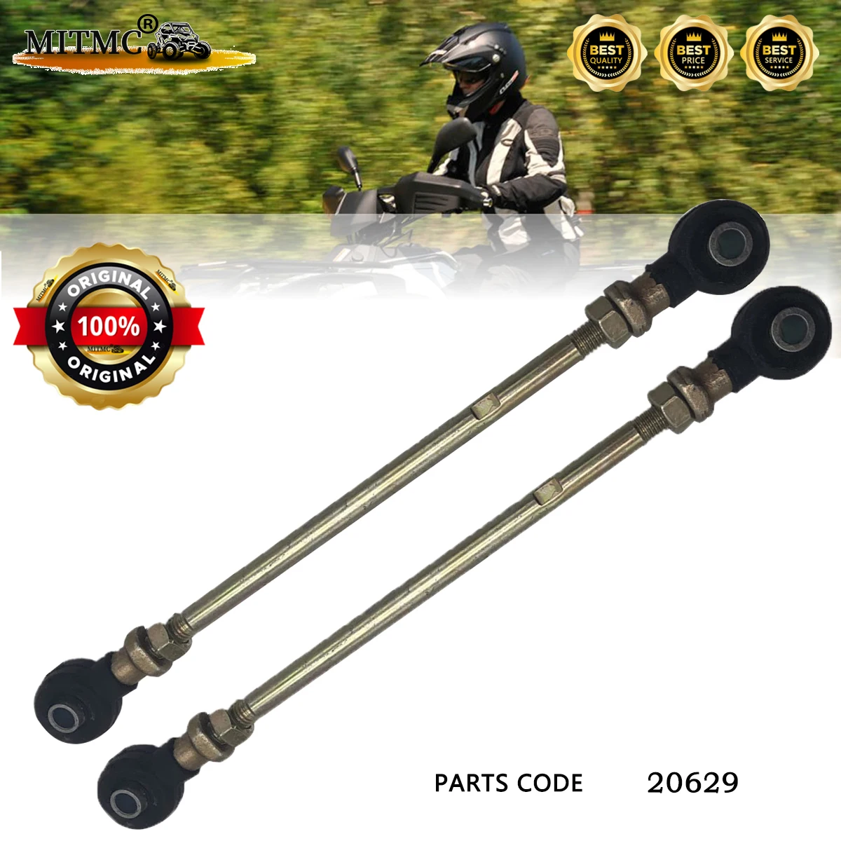

2PC Steering Tie Rod Suit For Linhai 260 300 400 ATV Steering Tie Rod End Ball Joint Assembly QUAD GO KART 20629