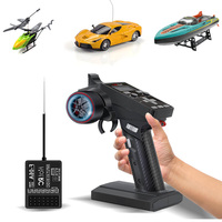 6-Channel 2.4G RC Transmitter with Receiver with LCD Screen Remote Control Receiver Long Distance 300m for RC Car Crawler Boat