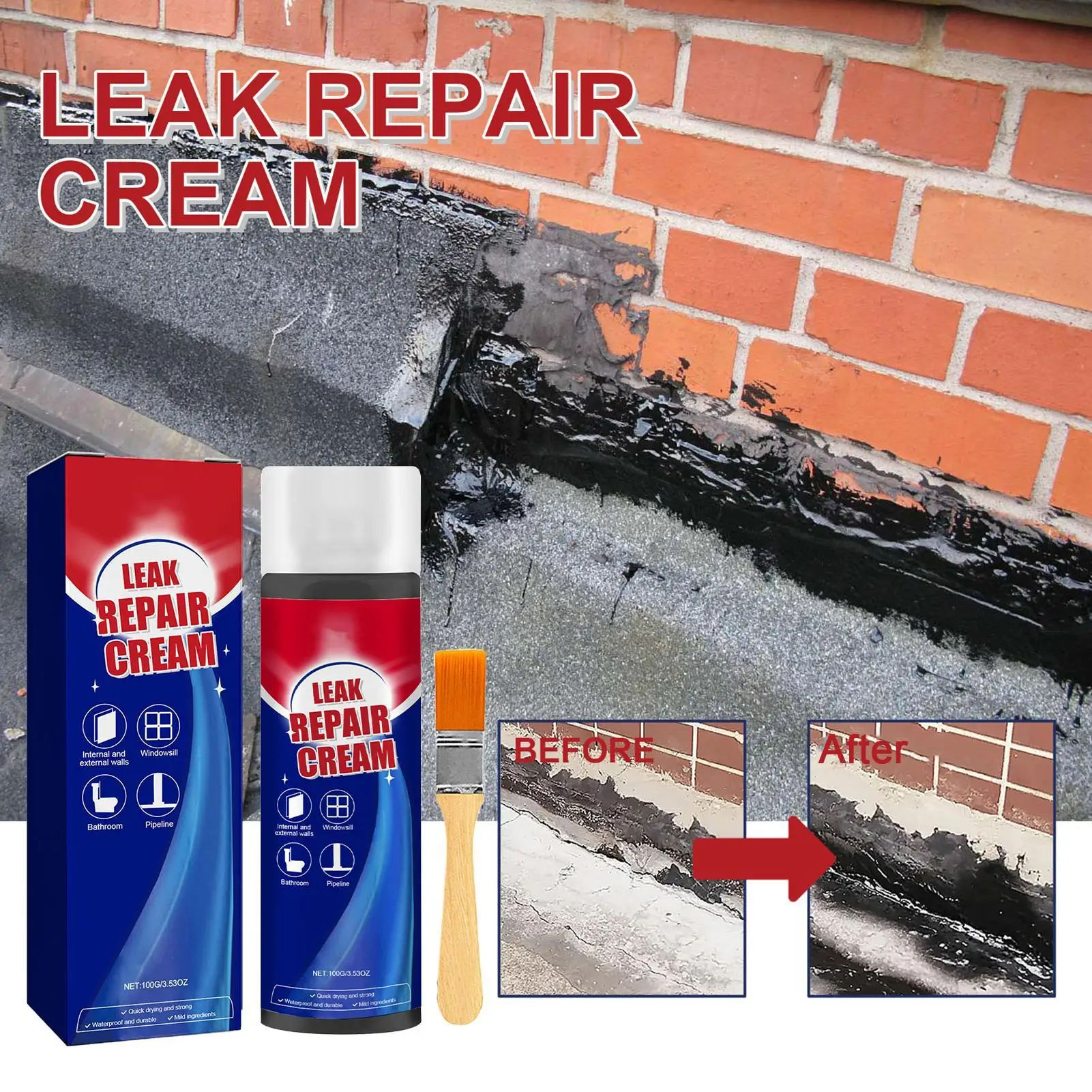 100ml Leak Repair Waterproof Sealant Super Strong Bonding Household Seal Repair Tool Sealant Cream Coating Liquid