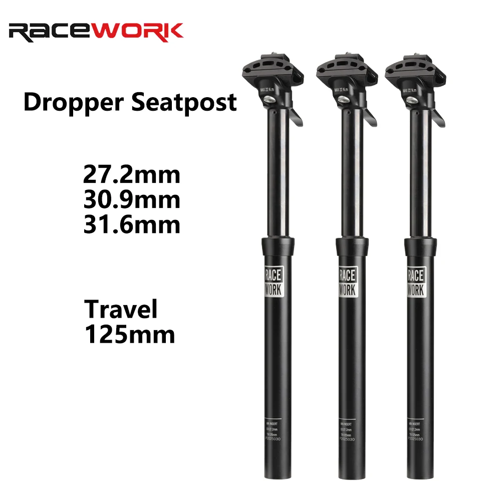 

Подседельный штырь RACEWORK MTB с ручным управлением 27,2 30,9 31,6, гидравлическая регулируемая по высоте 125 мм, трубка сиденья для горного велосипеда для путешествий