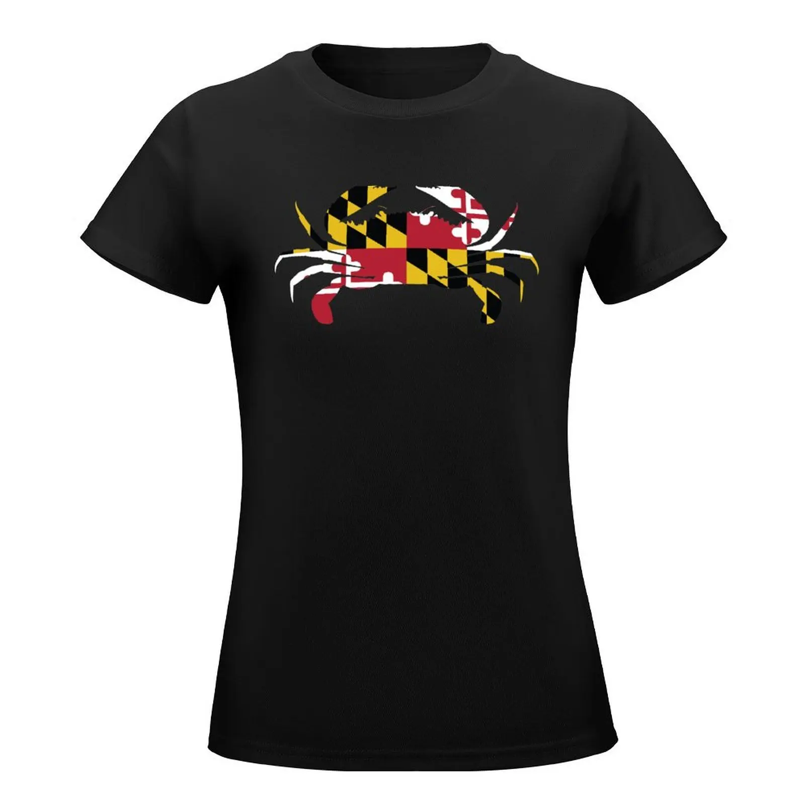 Maryland Crab T-Shirt koreanische Mode Rohlinge Baumwolle T-Shirts Frauen