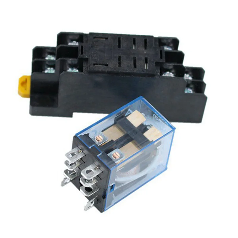 A19E-10Pc MY4NJ 14PIN 4DPDT Electronic Mini Electromagnetic Relay 5A Coil With PYF14A Socket Base